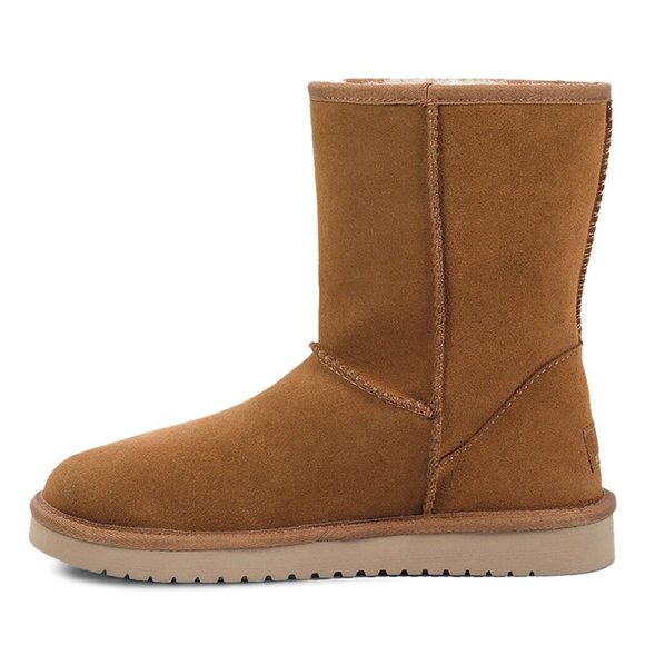 Koolaburra by UGG Womens Koola Short Suede Faux Fur Lined Boots Chestnut 9W NWOB - Picture 2 of 11